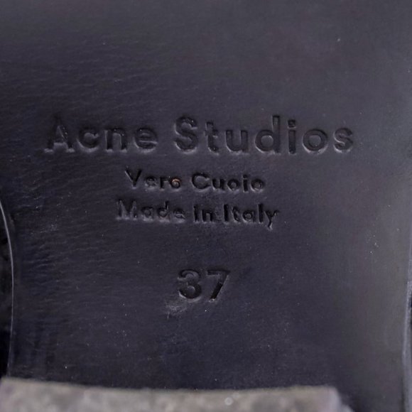 Acne Studios Pistol Black Leather Stacked Heel Boots - Picture 5 of 10